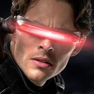😕 Cyclops X-Men มาร์เวล, มนุษย์กลายพันธุ์, ซูเปอร์ฮีโร่, เอ็กซ์เมน, scott summers telegram sticker