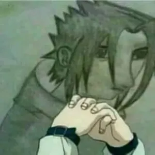 🤔 Sasuke Naruto anime, manga, Sasuke Uchiha, Naruto, character, drawing telegram sticker