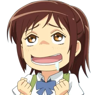 🤤 Sasha Braus Attack on Titan anime, cartoon, fanart, funny, expression, character telegram sticker