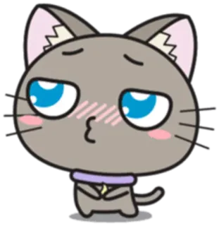 😚 cat, animal, cartoon, cute, sticker whatsapp sticker