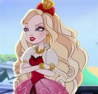 😈 Apple White Ever After High Мультфильм, Принцесса, Блондинка, Персонаж, Яблоко telegram sticker