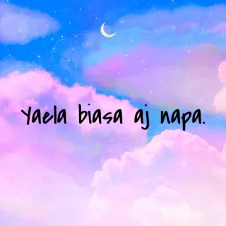 🍭 yaela biasa aj napa. облака, небо, луна, фиолетовый, фон, мечтательный whatsapp sticker