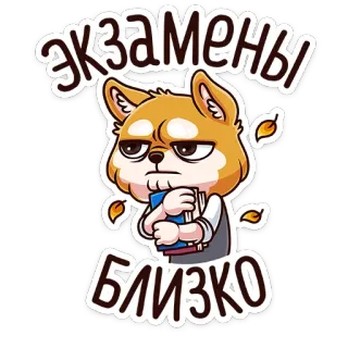 👐 экзамены
БЛИЗКО anjing, ujian, sekolah, musim gugur, pendidikan whatsapp sticker