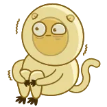 😨 monkey, cartoon, animal, cute telegram sticker