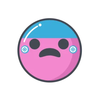😨 Emoji, Triste, Arrabbiato, Faccia, Adesivo telegram sticker