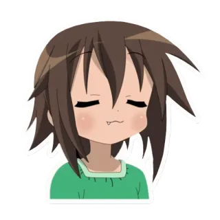 😊 Yuko Aioi Nichijou Anime, Mädchen, Süß, Verschlafen, Nichijou telegram sticker