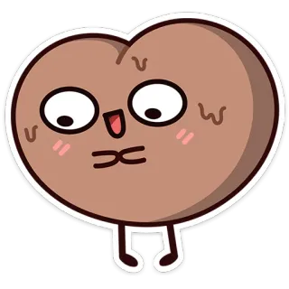 🥵 cartoon, heart, cute, character, emotion telegram sticker