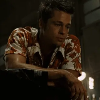 😀 Tyler Durden Fight Club 파이트 클럽, 타일러 더든, 브래드 피트, 영화, 폭력 telegram sticker