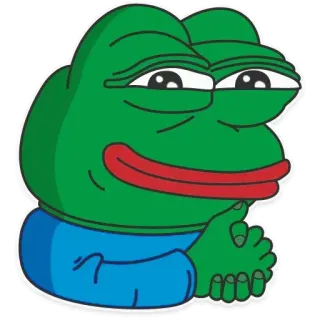 👍 Pepe the Frog rana, meme, internet, personaje telegram sticker