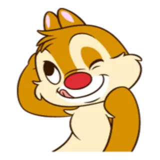 😉 Chip chipmunk, winking, cartoon, disney, cute telegram sticker