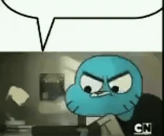 😭 Gumball Watterson The Amazing World of Gumball cartoni animati, animato, Gumball, arrabbiato, Cartoon Network telegram sticker