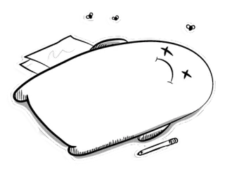😵 morte, morto, caderno, lápis, adesivo, desenho animado telegram sticker