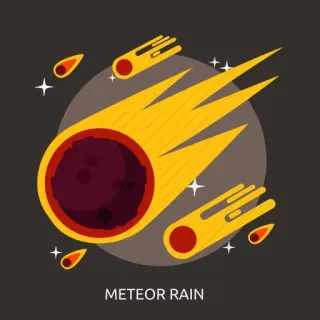 🌠 METEOR RAIN meteor, meteor rain, comet, shooting star, space, astronomy, celestial telegram sticker