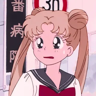 😥 Sailor Moon anime, manga, cartoon, sailor moon, usagi tsukino, 90s anime telegram sticker
