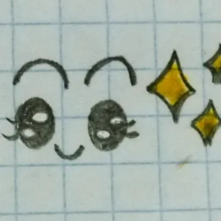 🥺 ojos, brillos, lindo, kawaii, dibujos animados, dibujo telegram sticker