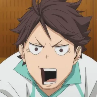 💗 Oikawa Tooru Haikyuu!! Anime, Haikyuu, Oikawa Tooru, Meme, Divertente telegram sticker