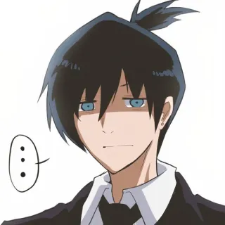 😐 Аниме, Манга, Персонаж, Портрет, Выражение, Мультфильм telegram sticker