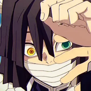 🐍 Obanai Iguro Demon Slayer anime, manga, demon slayer, obanai iguro, hashira, snake, character whatsapp sticker