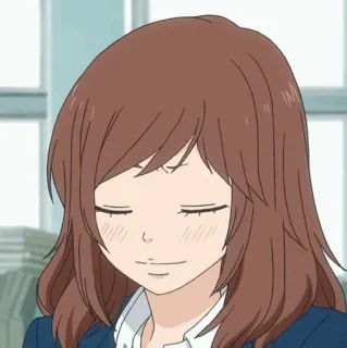 🥡 anime, cartoon, woman, girl, smile telegram sticker