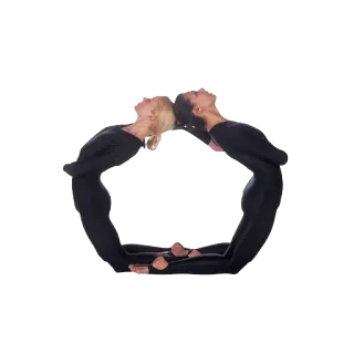 🅰 yoga, women, flexibility, fitness, pose, exercise telegram sticker