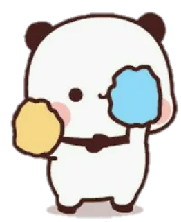 🐻 Panda, Süß, Cartoon, Sticker, Tier, Kawaii telegram sticker
