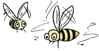 🐝 lebah, serangga, kartun, terbang, hewan, kuning telegram sticker