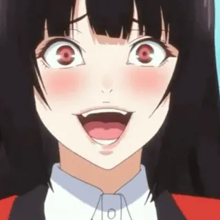 ♣️ Yumeko Jabami Kakegurui Anime, Kakegurui, Yumeko Jabami, Fou, Visage whatsapp sticker