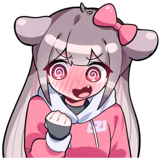 🎀 Anime, Kartun, Lucu, Merah muda, Kawaii, Karakter, Gadis whatsapp sticker