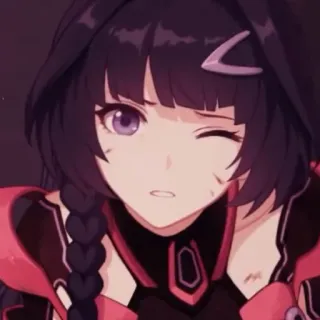 😢 Anime, Fille, Clin d'oeil, Mignon, Dessin animé whatsapp sticker