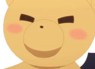🐻 imut, beruang, anime, kartun, kuning, binatang whatsapp sticker