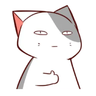 👍 cat, animal, cartoon, middle finger, offensive telegram sticker