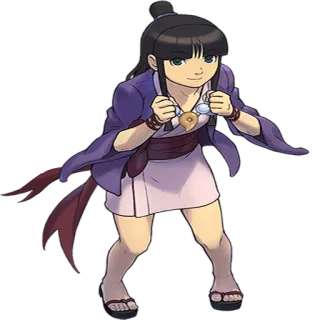 💪 Maya Fey Ace Attorney Maya Fey, Ace Attorney, video game character, anime, spiritual, cute telegram sticker