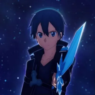 😠 Kirito Sword Art Online anime, espada, kirito, sword art online telegram sticker