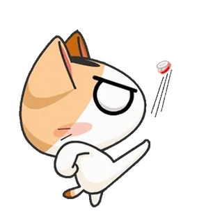 😤 kot, kreskówka, naklejka, postać, zwierzę whatsapp sticker