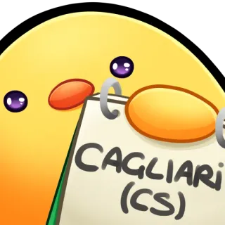 🐤 CAGLIARI (CS) Cagliari, CS, Ubicación, Lugar, Ciudad, Italia whatsapp sticker