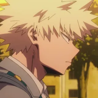 🎭 Bakugo My Hero Academia Anime, My Hero Academia, Bakugo Katsuki, Karakter, Kartun telegram sticker