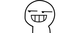 😄 cartoon, sticker, character, smug, funny telegram sticker