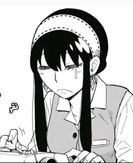 😢 Yor Forger Spy x Family Anime, Spy x Family, Yor Forger, Manga, Traurig, Weinen, Tränen telegram sticker