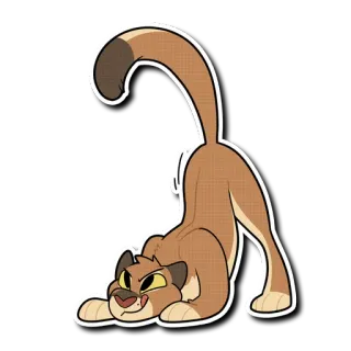 🐱 kot, kreskówka, zwierzę, wesoły, koci telegram sticker