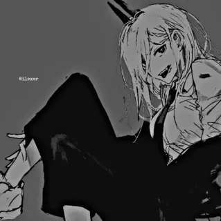 ▪️ Power Chainsaw Man @ilexer anime, chainsaw man, power, manga, cartoon, illustration telegram sticker