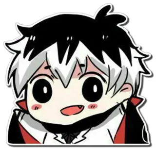 🧛‍♂ pegatina, dibujo animado, vampiro, lindo telegram sticker