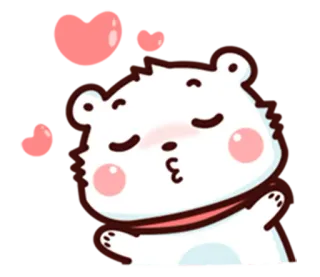 😚 beer, schattig, kus, dier, cartoon telegram sticker