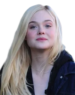 😀 Elle Fanning actrice, blonde, portrait, célébrité, femme telegram sticker