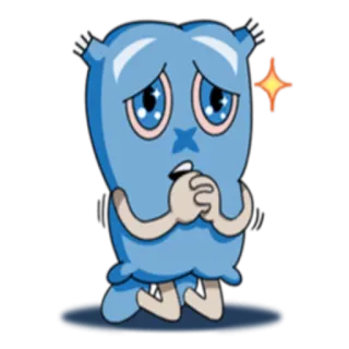 😞 เศร้า, อนิเมะ, คาวาอิ, การ์ตูน, ขอร้อง telegram sticker