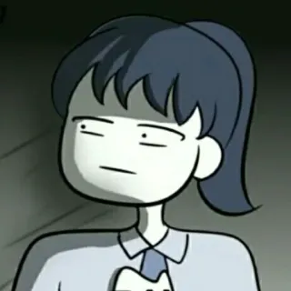 📍 漫画, キャラクター, 表情, 女性, 真剣, ポートレート telegram sticker