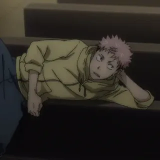 🍸 Yuji Itadori Jujutsu Kaisen อนิเมะ, มังงะ, Jujutsu Kaisen, ยูจิ อิตาโดริ, แอนิเมชั่น, ตัวละคร whatsapp sticker