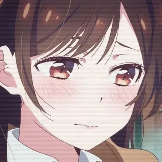😢 Chizuru Ichinose Rent-A-Girlfriend anime, chizuru ichinose, rent-a-girlfriend, süß, mädchen, manga telegram sticker