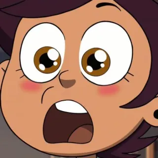 😮 Luz Noceda The Owl House cartoon, animated, disney, character, surprised telegram sticker