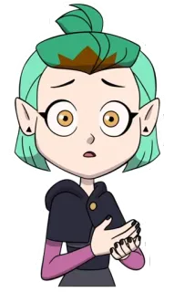😦 Amity Blight The Owl House การ์ตูน, อนิเมะ, ตัวละคร, แฟนตาซี, แม่มด, บ้านนกฮูก, Amity Blight telegram sticker