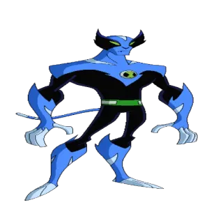😀 Fasttrack Ben 10 Инопланетянин, Fasttrack, Синий, Мультик, Персонаж, Спидстер telegram sticker